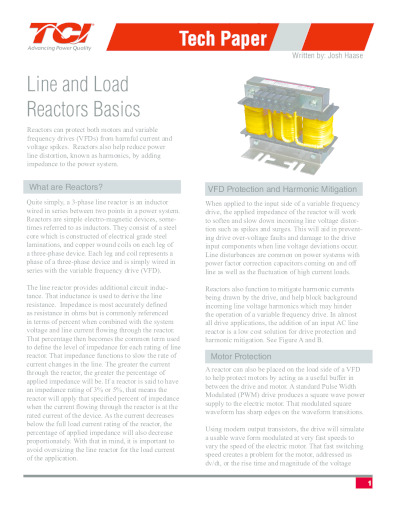 Line and Load Reactor Basics